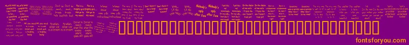 KrBadBoyz Font – Orange Fonts on Purple Background