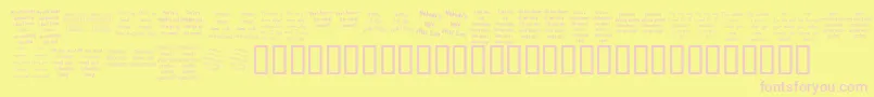 KrBadBoyz Font – Pink Fonts on Yellow Background