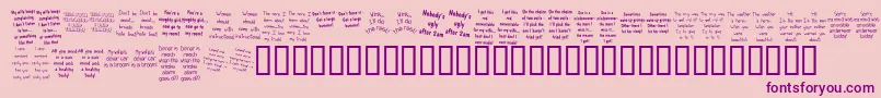 KrBadBoyz Font – Purple Fonts on Pink Background