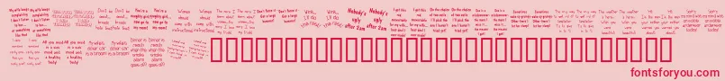 KrBadBoyz Font – Red Fonts on Pink Background