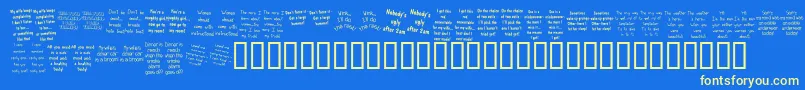 KrBadBoyz Font – Yellow Fonts on Blue Background