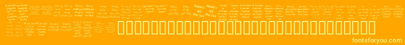 KrBadBoyz-Schriftart – Gelbe Schriften auf orangefarbenem Hintergrund