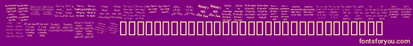 KrBadBoyz Font – Yellow Fonts on Purple Background