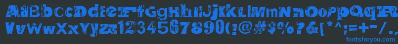 SaltpeterNFungus Font – Blue Fonts on Black Background