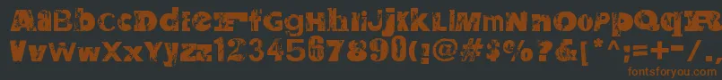 SaltpeterNFungus Font – Brown Fonts on Black Background