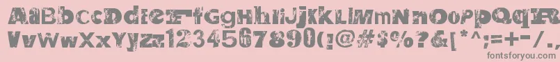 SaltpeterNFungus Font – Gray Fonts on Pink Background