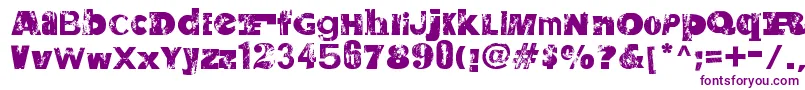 SaltpeterNFungus Font – Purple Fonts on White Background