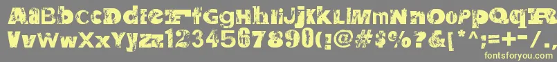 SaltpeterNFungus Font – Yellow Fonts on Gray Background