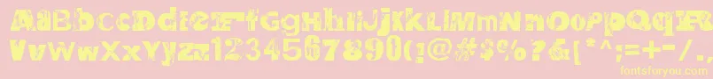 SaltpeterNFungus Font – Yellow Fonts on Pink Background