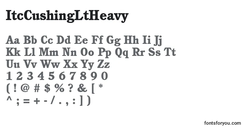 Шрифт ItcCushingLtHeavy – алфавит, цифры, специальные символы