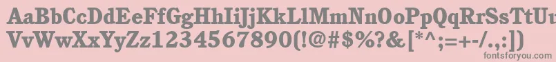 ItcCushingLtHeavy Font – Gray Fonts on Pink Background