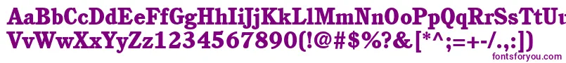 ItcCushingLtHeavy Font – Purple Fonts on White Background