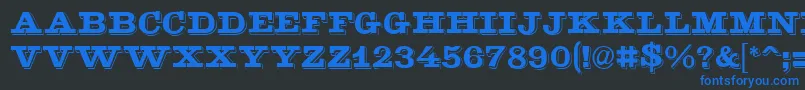 GoldstoneRegular Font – Blue Fonts on Black Background