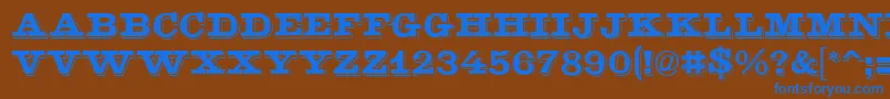 GoldstoneRegular Font – Blue Fonts on Brown Background