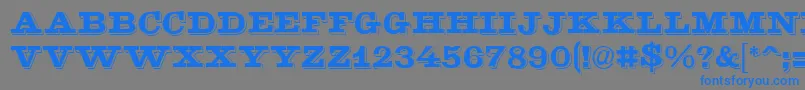 GoldstoneRegular-Schriftart – Blaue Schriften auf grauem Hintergrund