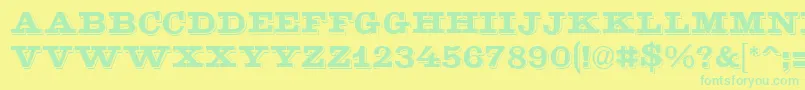 GoldstoneRegular Font – Green Fonts on Yellow Background