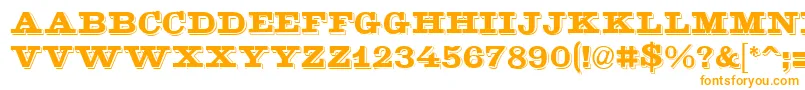 GoldstoneRegular-Schriftart – Orangefarbene Schriften auf weißem Hintergrund