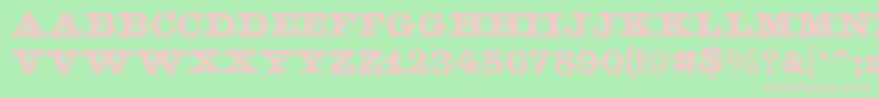 GoldstoneRegular Font – Pink Fonts on Green Background