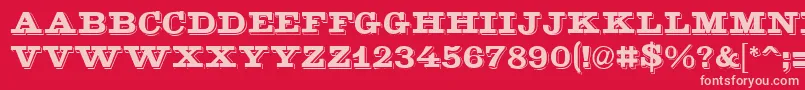 GoldstoneRegular Font – Pink Fonts on Red Background