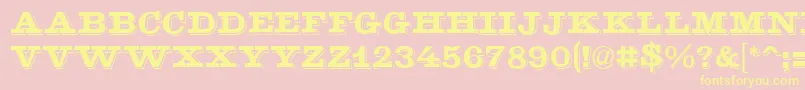 GoldstoneRegular-Schriftart – Gelbe Schriften auf rosa Hintergrund