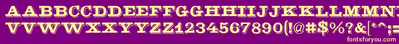 GoldstoneRegular Font – Yellow Fonts on Purple Background