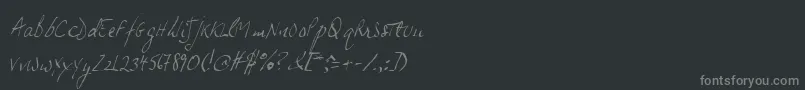 Jphsl Font – Gray Fonts on Black Background