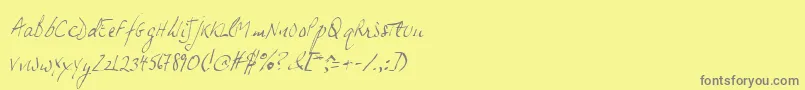 Weitere Informationen zur Jphsl-Schriftart Jphsl-Schriftart – Graue Schriften auf gelbem Hintergrund