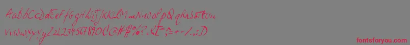 Jphsl Font – Red Fonts on Gray Background