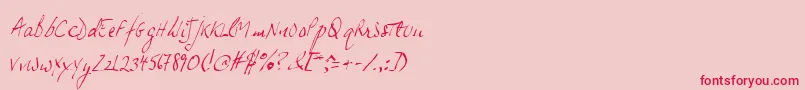 Jphsl Font – Red Fonts on Pink Background
