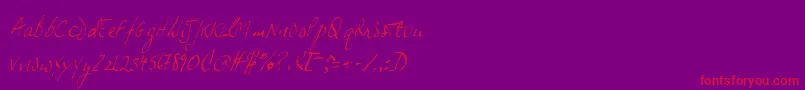 Jphsl Font – Red Fonts on Purple Background