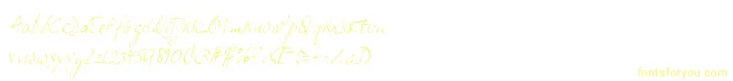 Weitere Informationen zur Jphsl-Schriftart Jphsl-Schriftart – Gelbe Schriften auf weißem Hintergrund