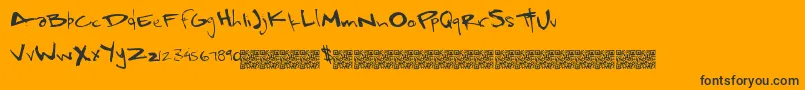 Rapidsloths Font – Black Fonts on Orange Background