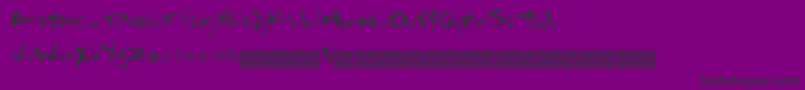 Rapidsloths-fontti – mustat fontit violetilla taustalla