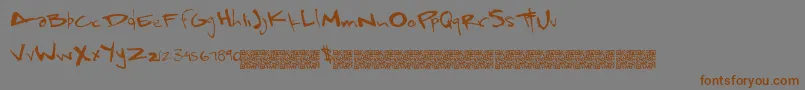 Rapidsloths-Schriftart – Braune Schriften auf grauem Hintergrund
