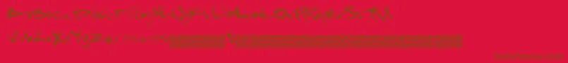 Police Rapidsloths – polices brunes sur fond rouge