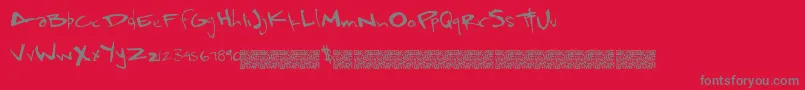 Rapidsloths-Schriftart – Graue Schriften auf rotem Hintergrund