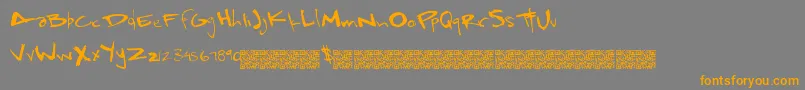 Rapidsloths-Schriftart – Orangefarbene Schriften auf grauem Hintergrund