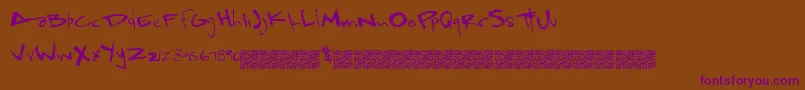 Rapidsloths Font – Purple Fonts on Brown Background