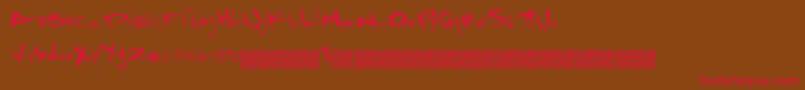 Rapidsloths Font – Red Fonts on Brown Background