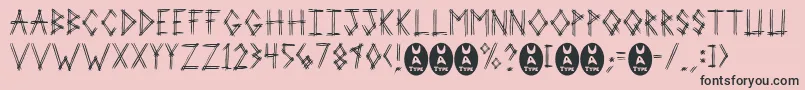 2prot Font – Black Fonts on Pink Background