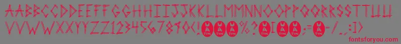 2prot Font – Red Fonts on Gray Background
