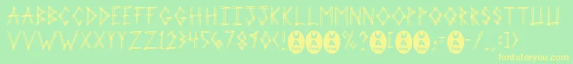 2prot Font – Yellow Fonts on Green Background