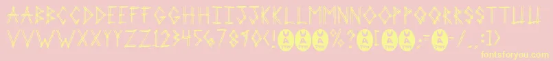 2prot Font – Yellow Fonts on Pink Background