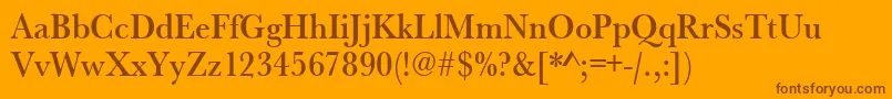 Urwbaskertmedextnar Font – Brown Fonts on Orange Background