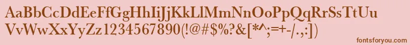 Urwbaskertmedextnar Font – Brown Fonts on Pink Background