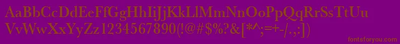 Urwbaskertmedextnar Font – Brown Fonts on Purple Background