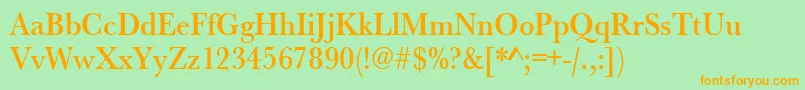 Urwbaskertmedextnar Font – Orange Fonts on Green Background