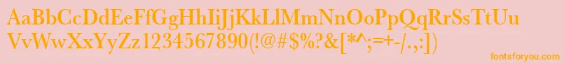 Urwbaskertmedextnar Font – Orange Fonts on Pink Background