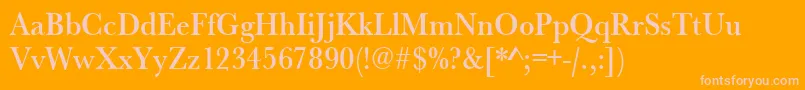Urwbaskertmedextnar Font – Pink Fonts on Orange Background