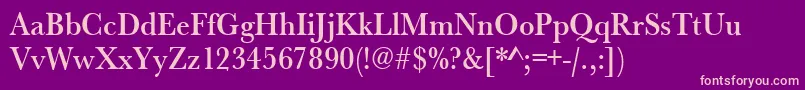 Urwbaskertmedextnar Font – Pink Fonts on Purple Background